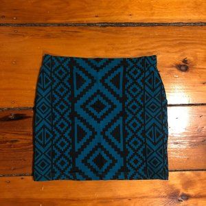 Forever 21 Mini Skirt Geometric Shapes